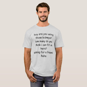 T-shirt donations de rein admises