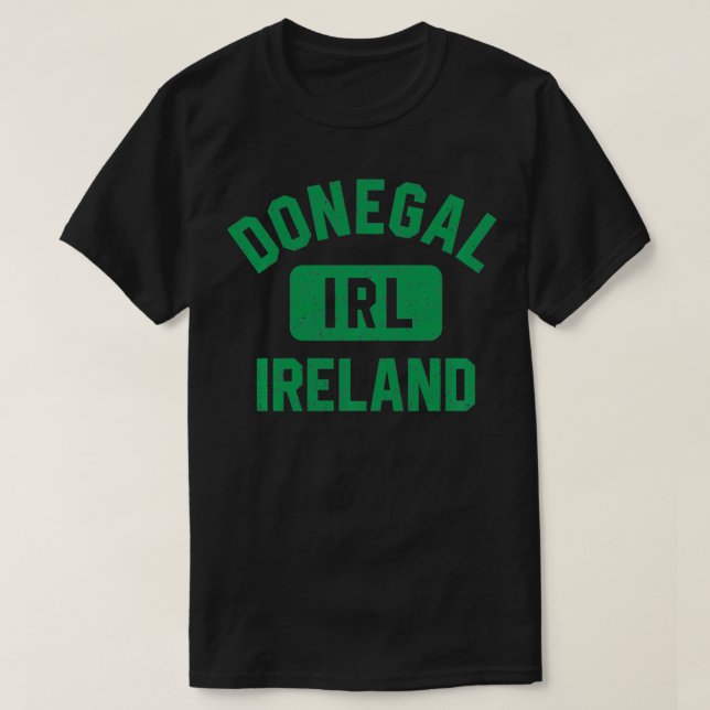 T-shirt Donegal Irlande IRL Gym Style Distressed Green Pri (Design devant)
