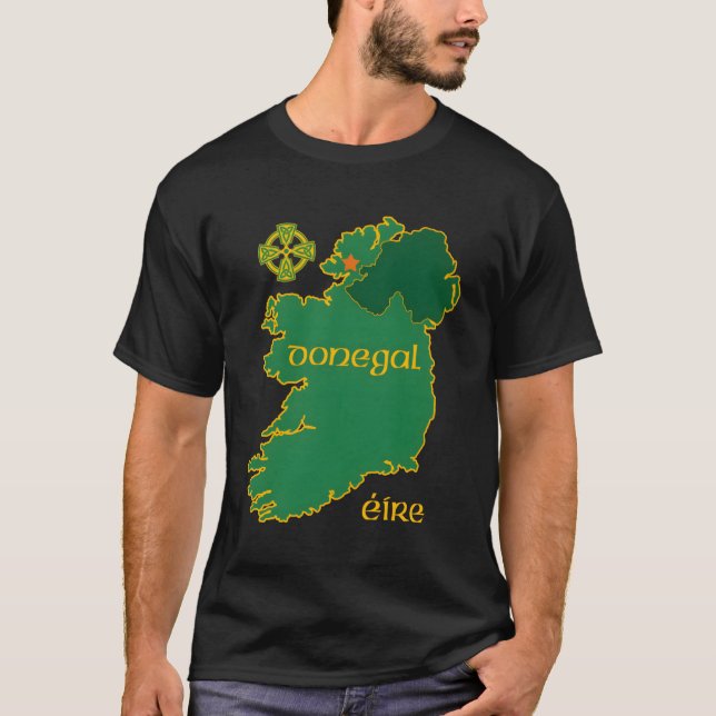 T-shirt Donegal Irlande Vacances Carte de voyage Tourist C (Devant)