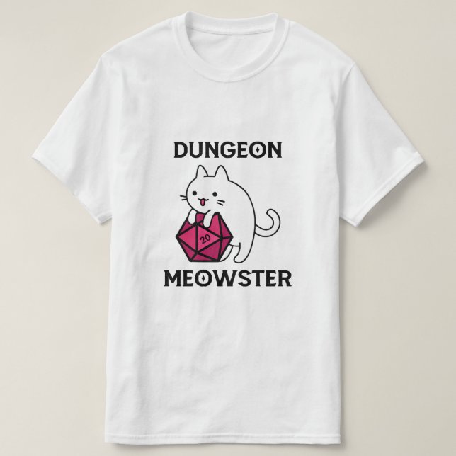 T-shirt Donjon Meowster Chat Drôle (Design devant)
