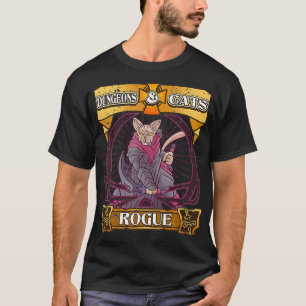 T-shirt Donjons et chats RogueKitten Dice de chat Game de