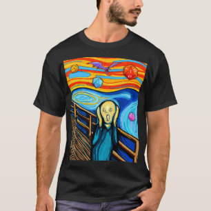 T-shirt Donjons, Munch's The Scream D20 Tshirt, Dragons
