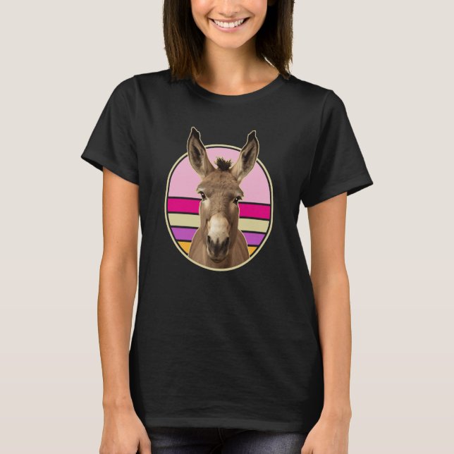 T-shirt Donkey Costume Little Donkey Ears Retro Picture Pi (Devant)