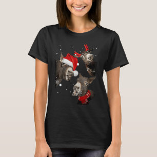 T-shirt Donkey cute xmas père Noël