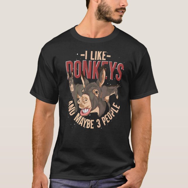 T-shirt Donkey Farm Animal Farmer Donkey 1 (Devant)