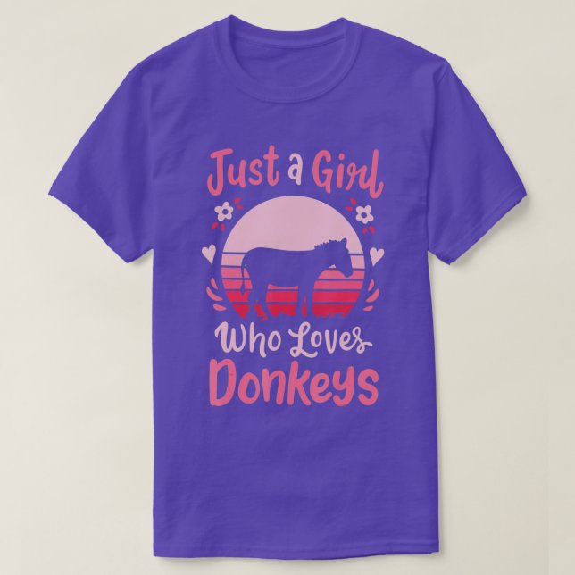 T-shirt Donkey Just a Girl (Design devant)