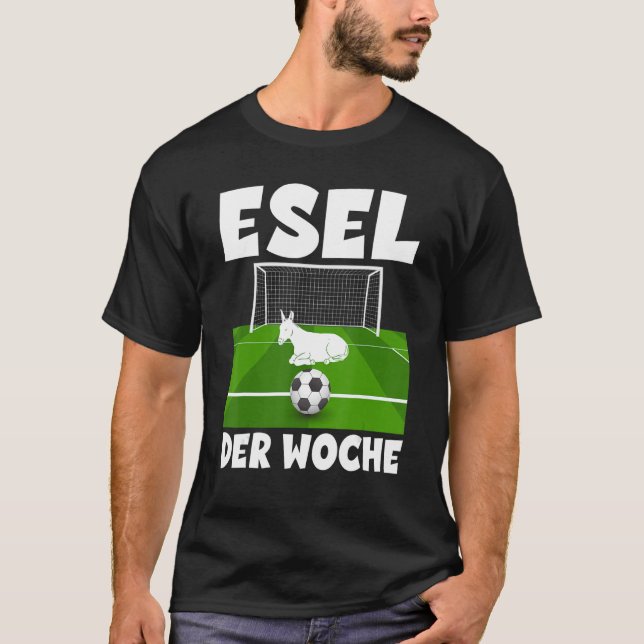 T-shirt Donkey of the Week Goalkeeper Player and Football (Devant)