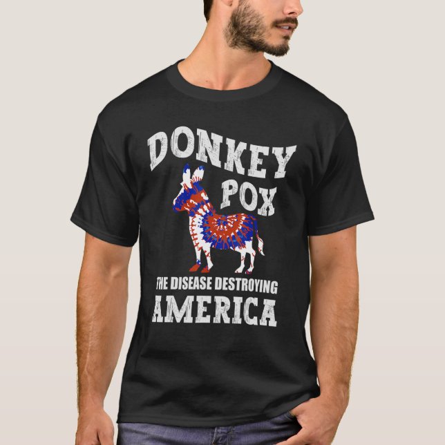 T-shirt Donkey Pox La Maladie Détruisant L'Amérique Donkey (Devant)