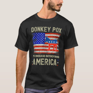 T-shirt Donkey Pox La Maladie Détruisant L'Amérique Vintag