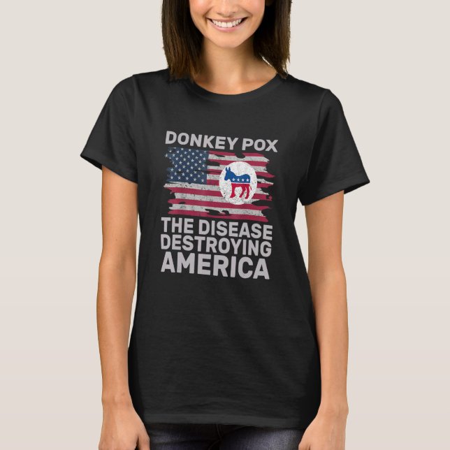 T-shirt Donkey Pox Wonky Donkey Pox The Disease Destroying (Devant)