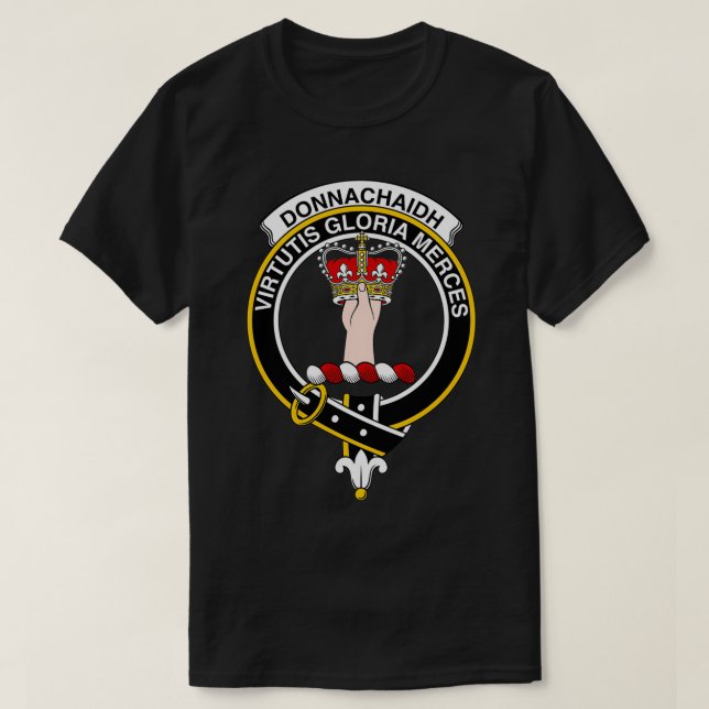T-shirt Donnachaidh Crest Tartan Clan Scottish Clan (Design devant)