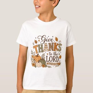 T-shirt Donner des remerciements citrouille florale de rem