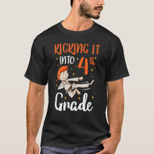 T-shirt donner le coup de pied 4e grade tae kwon do fille