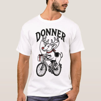 T-shirt Donner le renne à vélo