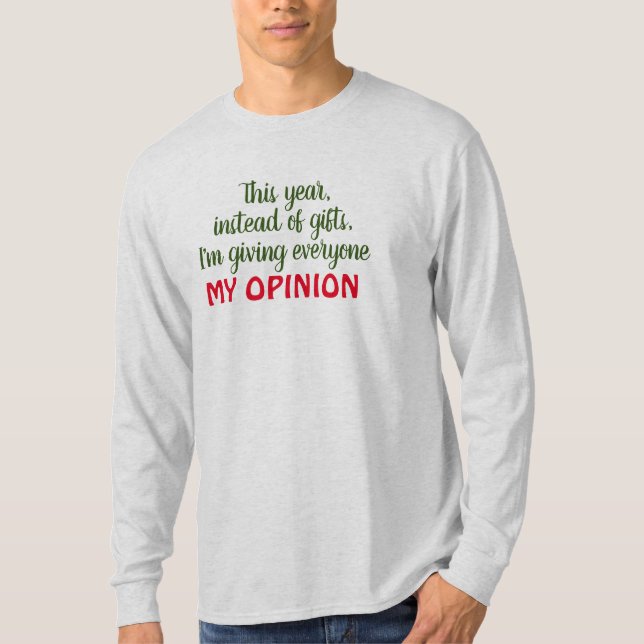 T-shirt Donner un avis, pas GIfts (Devant)