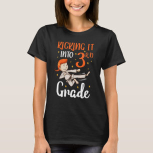 T-shirt donner un coup de pied 3e niveau tae kwon do fille