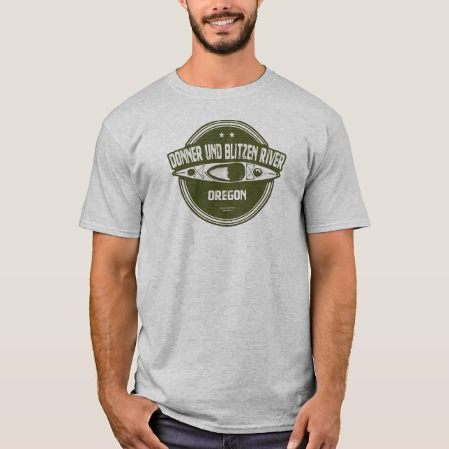 T-shirt Donner und Blitzen River Oregon Kayaking (Devant)