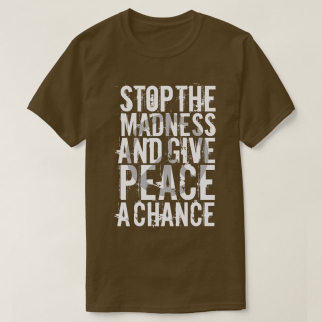 T-shirt Donner une chance à la paix (Design devant)