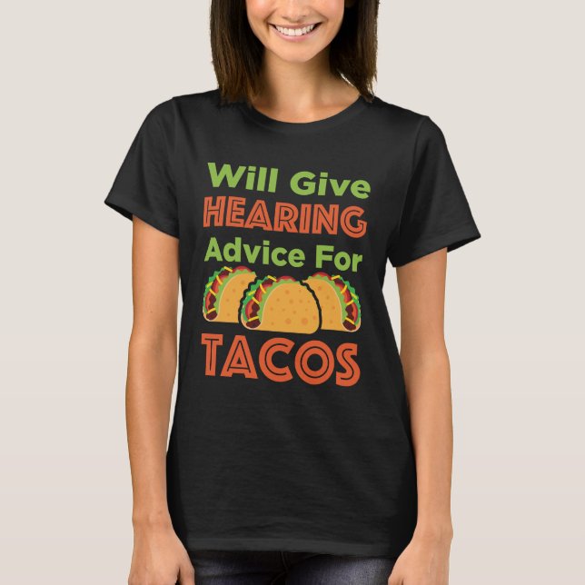 T-shirt Donnera des conseils auditifs pour Tacos Audiologi (Devant)