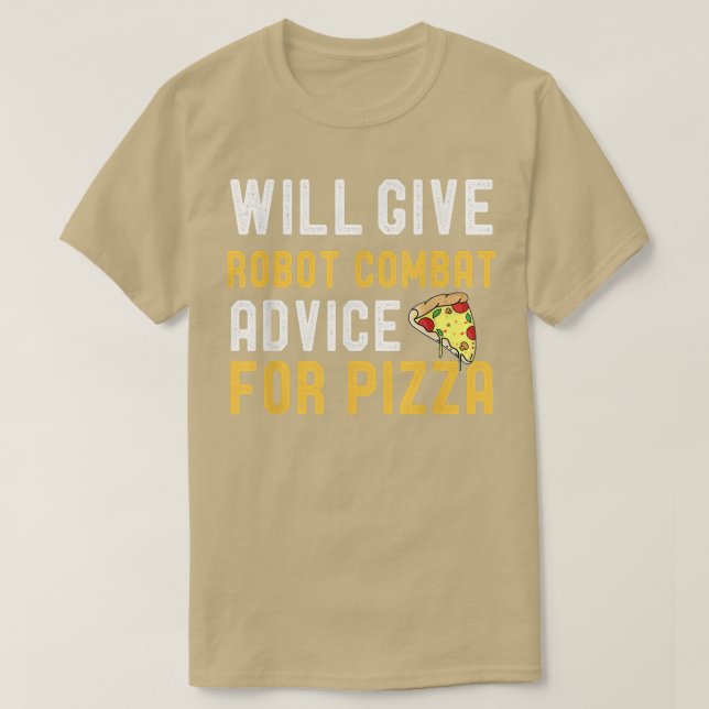 T-shirt Donnera Des Conseils De Combat Robot Pour Pizza Dr (Design devant)