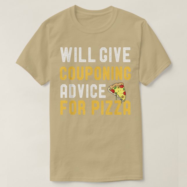 T-shirt Donnera Des Conseils De Couponing Pour Pizza Funny (Design devant)