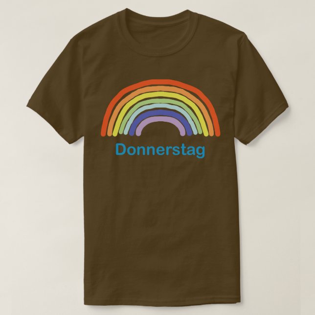 T-shirt Donnerstag jeudi Arc-en-ciel (Design devant)