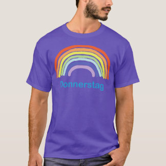 T-shirt Donnerstag jeudi Arc-en-ciel