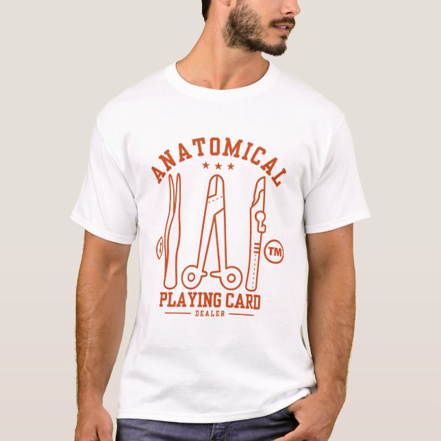 T-shirt Donneur de carte à jouer anatomique (Devant)