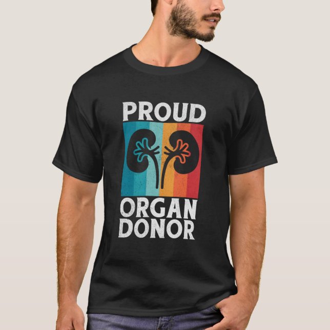 T-shirt Donneur d'organe fier (Devant)