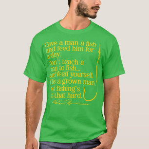 T-shirt Donnez à un homme un Ron Swanson de poisson
