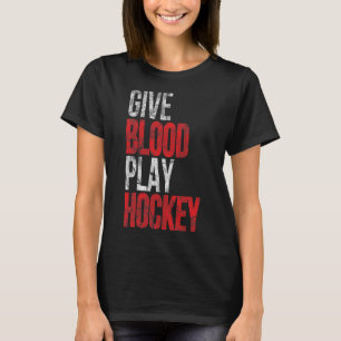 T-shirt Donnez du cœur et jouez au hockey sur glace - Conc