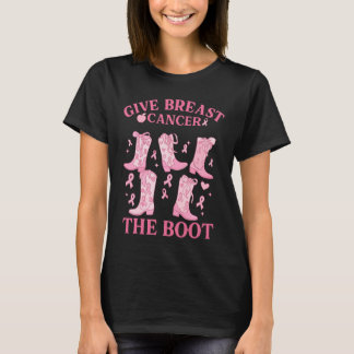 T-shirt Donnez le coup de pied au cancer du sein Ruban ros
