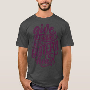 T-shirt Donnez Merci Avec Un Vêtement Coeur Gratuit Automn