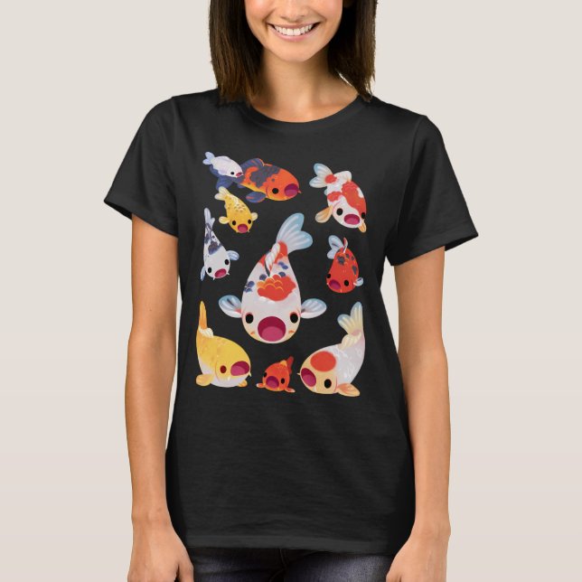 T-shirt Donnez-moi de la nourriture (koi) (Devant)