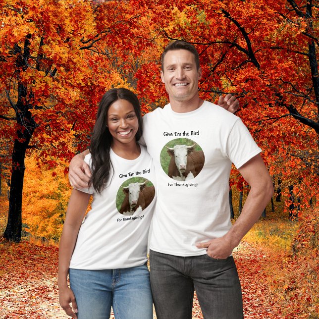 T-shirt Donnez-moi l'oiseau pour l'action de grâces (Give Em the Bird For Thanksgiving T-Shirt)