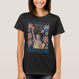T-shirt Donnez-moi vos fatigués votre pauvre statue de la