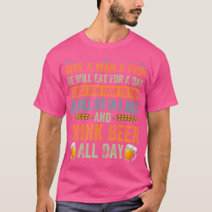 T-shirt Donnez Un Poisson À Un Homme Qu'Il Va Manger Pour