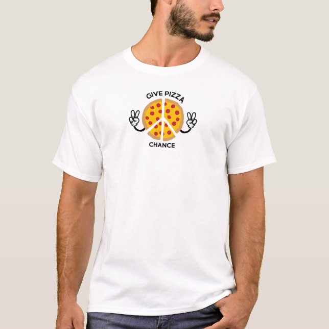 T-shirt Donnez une chance à Pizza (Devant)
