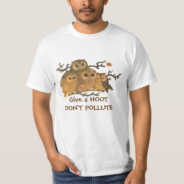 T-shirt Donnez une huée ne polluent pas (Devant)