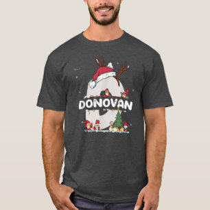 T-shirt Donovan Christmas Shirt w Donovan Nom pour drôle X