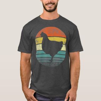 T-shirt Dons aux amateurs de poulet Farmer amusant Rétro V