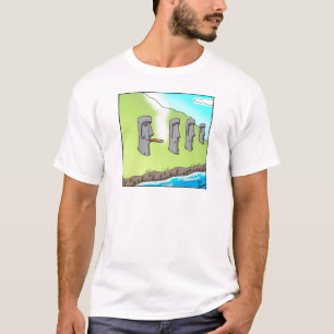 T-shirt Dons de caricatures de cigare de l'île de Pâques