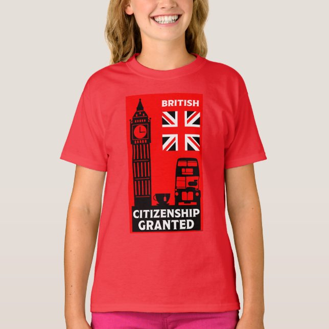 T-shirt Dons de citoyenneté britannique (Devant)