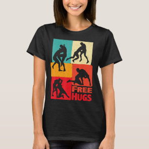 T-shirt Dons de lutte - Drôle sans câlins lutte - Drôle