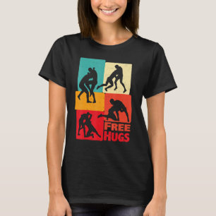 T-shirt Dons de lutte - Drôle sans câlins lutte - Drôle