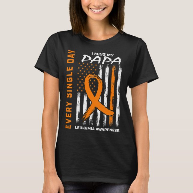 T-shirt Dons de sympathie Perte de Papa Orange Leukemia La (Devant)
