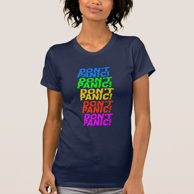 T-shirt Don't Panic ! - choisir style & couleur (Devant)