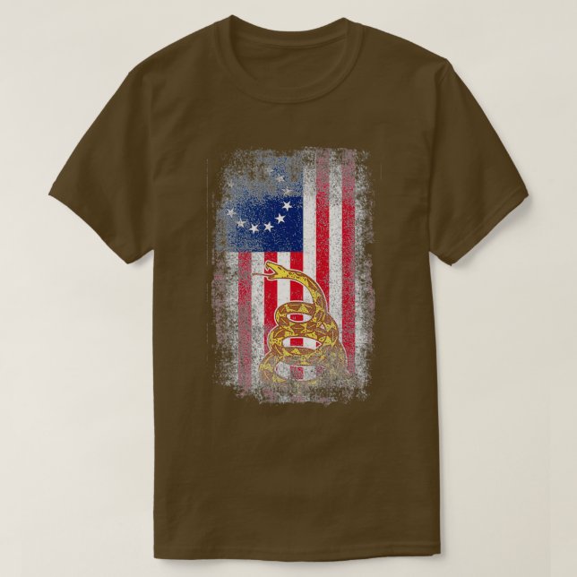 T-shirt Dont Patriot Sur Moi Dont Le Drapeau Du Serpent Ga (Design devant)