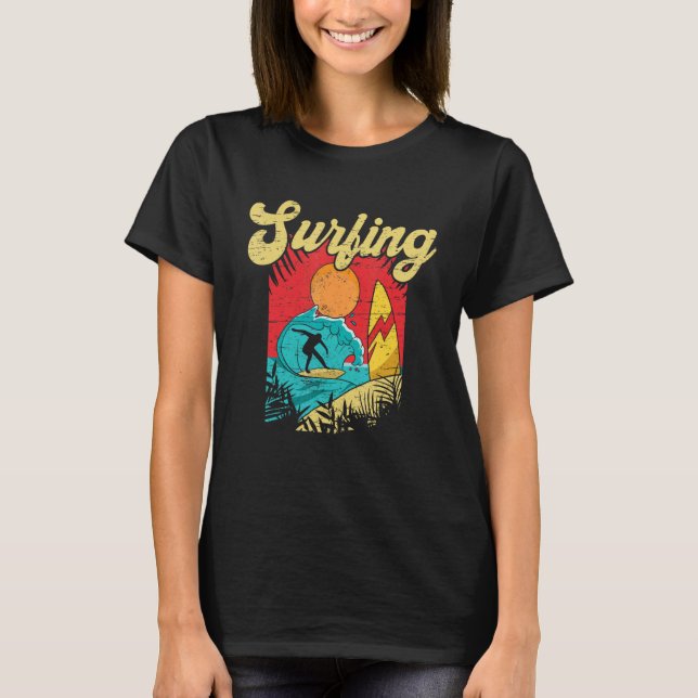 T-shirt Don't Stop Surfing Extreme Sports Sea Waves Surfer (Devant)