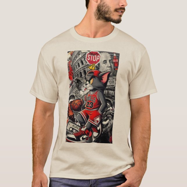 T-shirt . "Don't Stop the Hustle" (Devant)